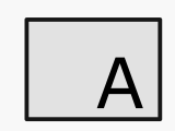 An acquired image showing the letter A