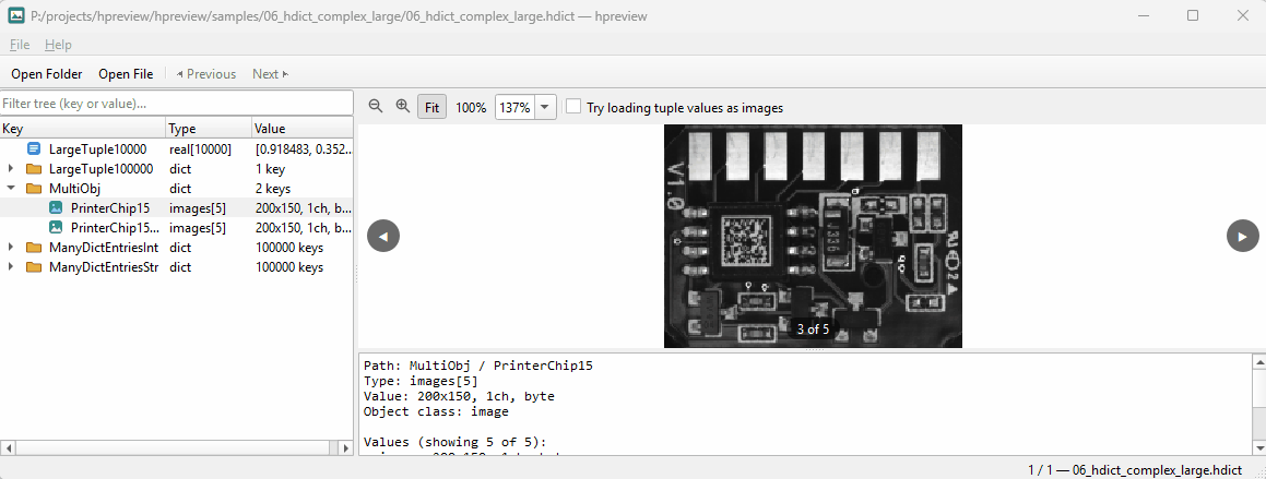 hpreview stepping through multiple objects, with zoom level kept between images